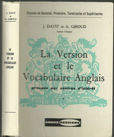 La Version et le vocabulaire anglais: Classes de 2de, 1re, terminales et supérieures