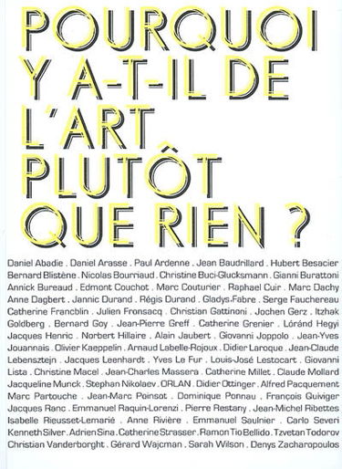 Pourquoi y a-t-il de l'art plutôt que rien ?