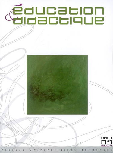 Education & didactique, n° 1