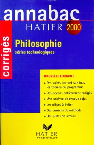 Annabac corrigés 2000 - philosophie STT