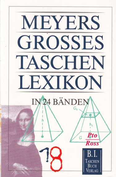 Couverture de Meyers Grosses Tachenlexikon in 24 Banden (Meyers Tachenlexikon in 24 Banden) Band 18 Pto-Ross
