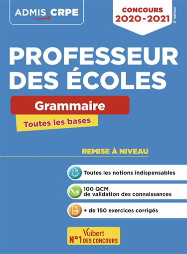 Professeur des écoles : grammaire, toutes les bases : concours 2020-2021