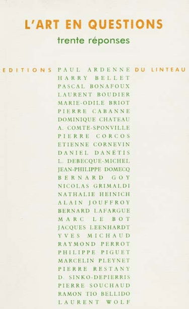 L'art en questions : trente réponses