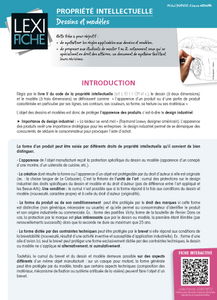 Propriété intellectuelle : dessins et modèles