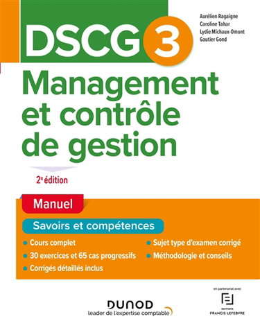 Couverture de DSCG 3, management et contrôle de gestion