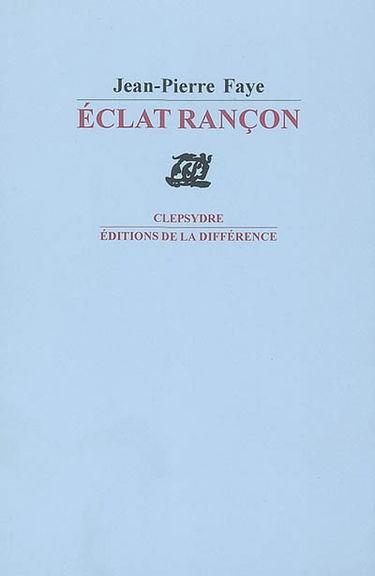 Eclat rançon : poèmes