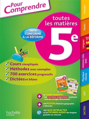 Toutes les matières 5e : nouveaux programmes