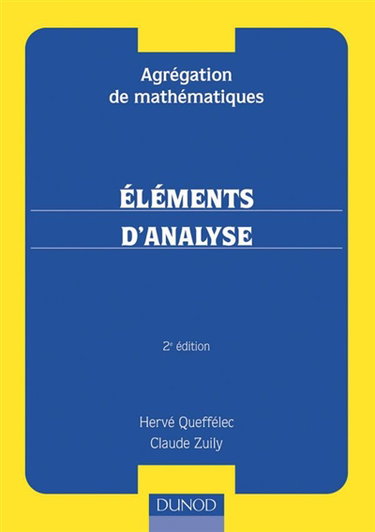 Agrégation de mathématiques : éléments d'analyse