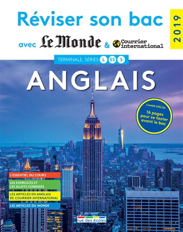 Couverture de Anglais, terminale séries L, ES, S