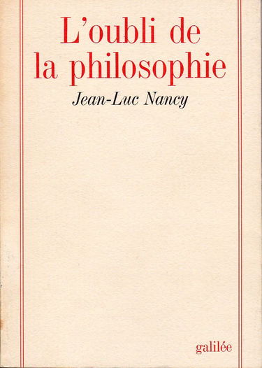L'Oubli de la philosophie