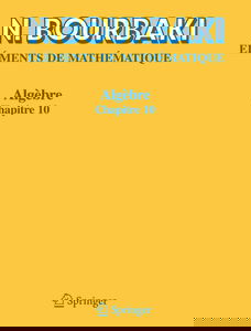 Algebre: Chapitre 10. Algebre homologique (Elements De Mathematique) (French Edition)