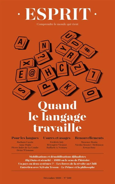 Esprit, n° 460. Quand le langage travaille