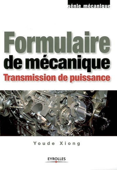 Formulaire de mécanique : transmission de puissance