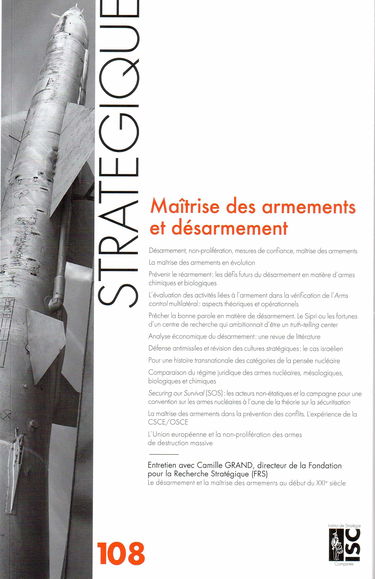 Revue Stratégique n° 108 - Maîtrise des armements et désarmement