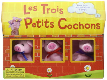 Les Trois Petits Cochons : Livre avec marionnettes à doigt