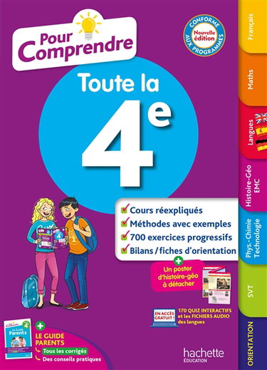 Couverture de Pour comprendre toute la 4e : conforme aux programmes