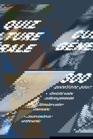 QUIZ CULTURE GÉNÉRALE: Stimulation Cognitive Pour Adulte, Aide Mémoire,300 Questions/Réponses Pour Entretenir Votre Mémoire et Améliorer Votre Concentration