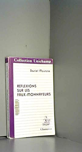 Couverture de Réflexions sur Les Faux-Monnayeurs suivi d'un lexique esthétique