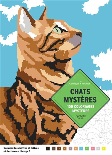 Couverture de Chats mystères : 100 coloriages mystères