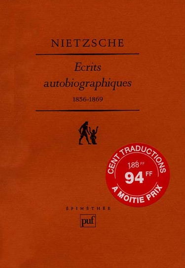 Ecrits autobiographiques : 1856-1869