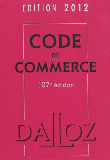 Code de commerce : 2012