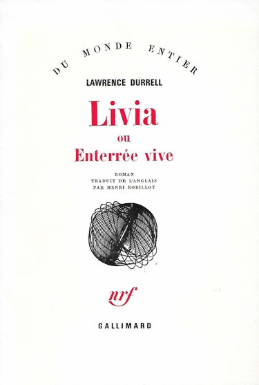 Couverture de livia ou enterree vive par Lawrence Durrell