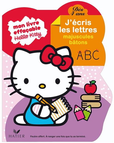 J'écris les lettres, majuscules bâtons : à partir de 4 ans