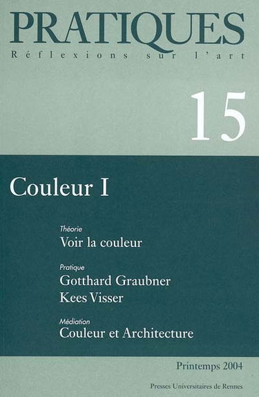Pratiques, n° 15. Couleurs, 1