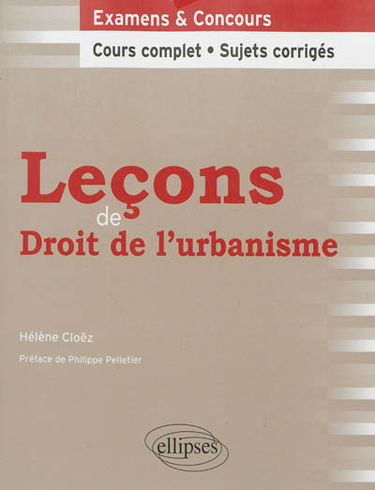 Leçons de droit de l'urbanisme