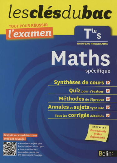 Mathématiques terminale S, enseignement spécifique : nouveau programme