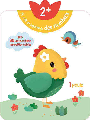 Je colle et j'apprends des nombres, 2+ : avec 30 autocollants repositionnables