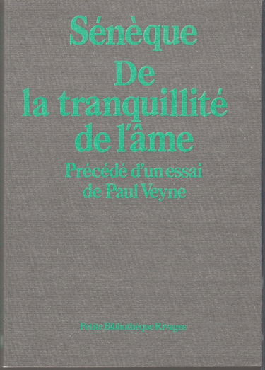 De la tranquillité de l'âme