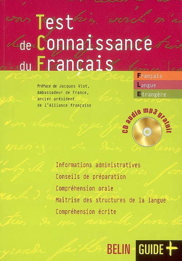 Test de connaissance du français, français langue étrangère : préparation aux examens