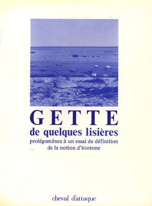 Couverture de De quelques lisières, prolégomènes à un essai de définition de la notion d'écotone