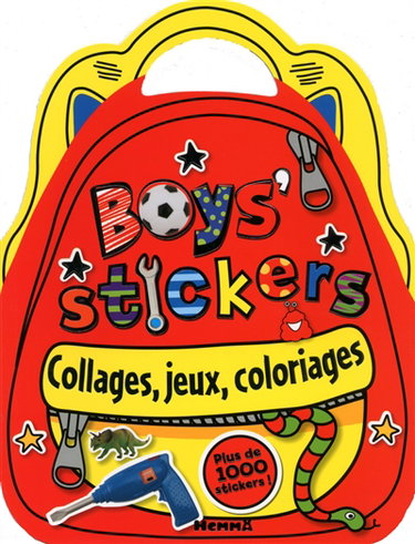 Couverture de Boys' stickers : collages, jeux, coloriages