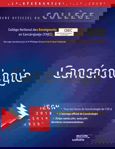 Cancérologie : iECN 2018, 2019, 2020