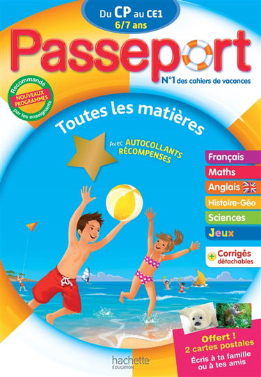 Passeport du CP au CE1, 6-7 ans : toutes les matières : nouveaux programmes