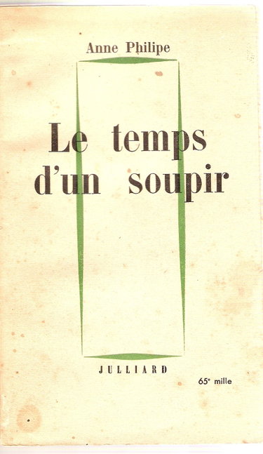 Couverture de Le Temps d'un soupir par Anne Philipe