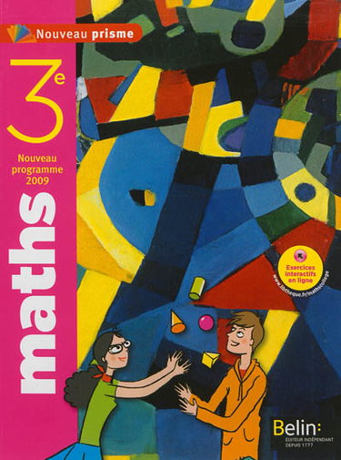 Couverture de Maths 3e : nouveau programme 2009 : manuel élève petit format