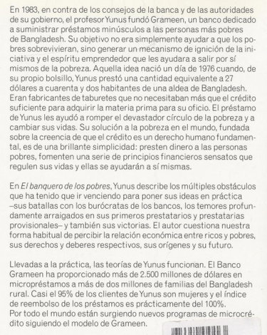 Couverture de El banquero de los pobres/ Banker of the Poor: Los microcreditos y la batalla contra la pobreza en el mundo / Micro Lending and the Battle Against World Poverty