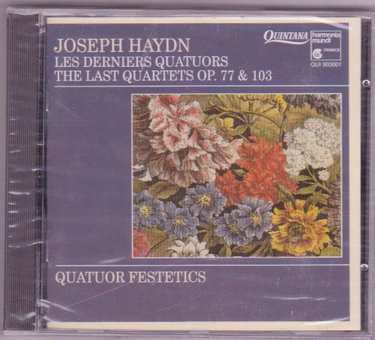 Couverture de JOSEPH HAYDN - LES DERNIERS QUATUORS - tHE LAST QUARTETS OP. 77 ET 103- QUATUOR FESTETICS.