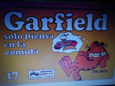 Couverture de Garfield solo piensa en la comida par Jim Davis
