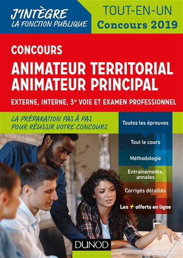 Concours animateur territorial, animateur principal : externe, interne, 3e voie et examen professionnel : tout-en-un, concours 2019