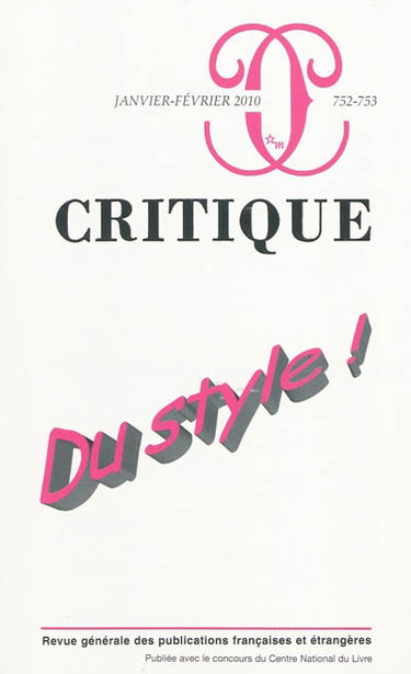 Critique, n° 752. Du style !