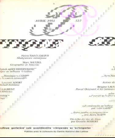 Revue Critique, numéro 527