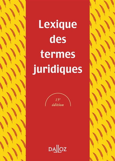 Lexique des termes juridiques