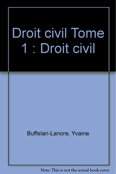 Couverture de Droit civil : 1re année
