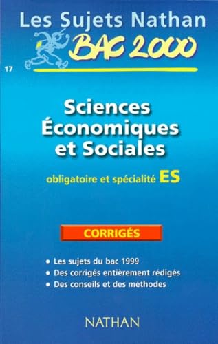 Sciences économiques et sociales : obligatoire et spécialité ES, bac 2000