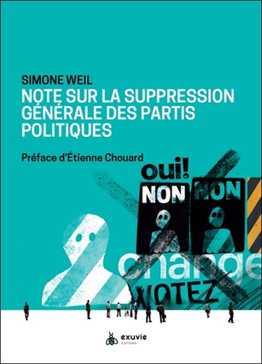 Couverture de Note sur la suppression générale des partis politiques par Simone Weil