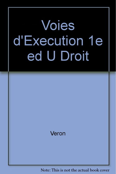 Couverture de Voies d'exécution et procédures de distribution